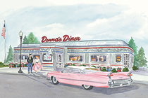Donna´s Diner Painting